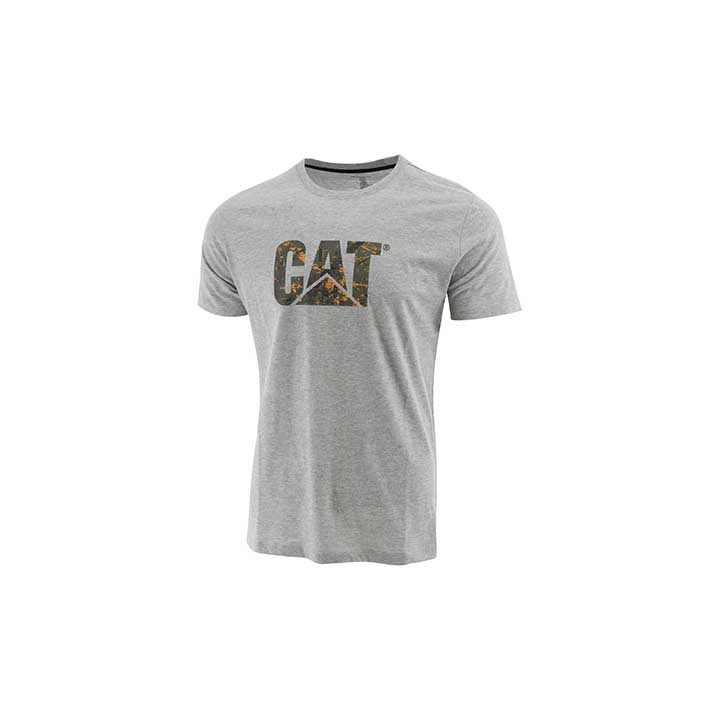 Caterpillar Men's Slim Fit Logo T-Shirts Grey Camo CAT-40532